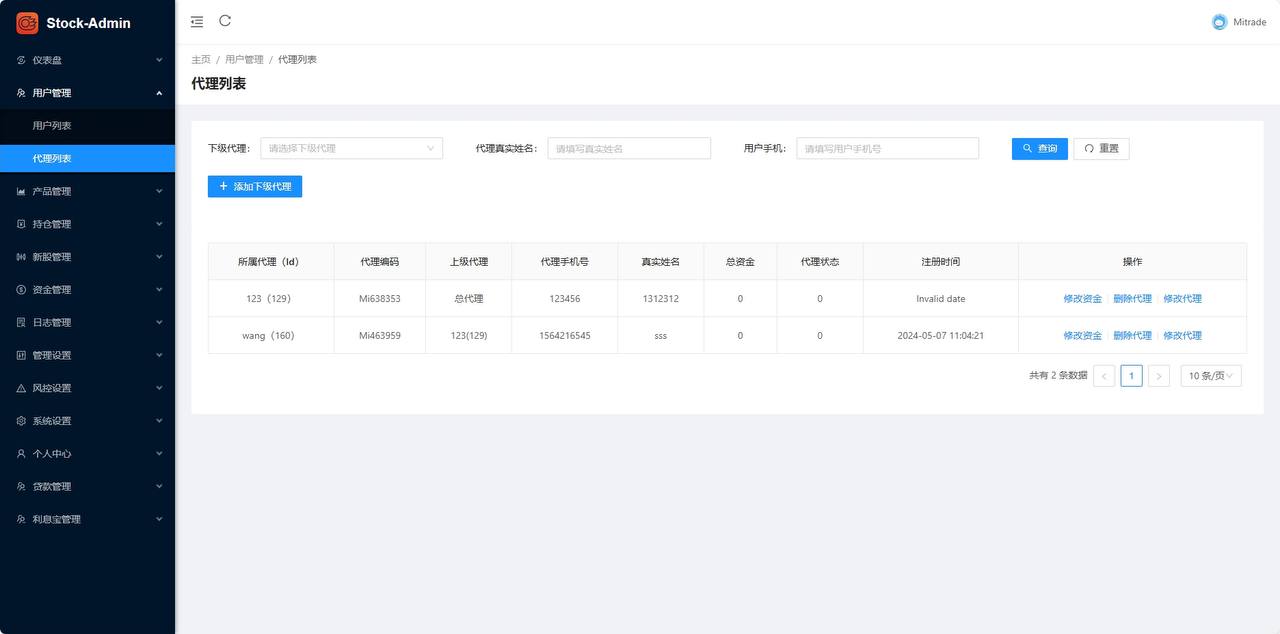 二开的UI印度股票,英文,印度,双语,前端,vue,包含:前端,总后台,代理后台,服务端java全开源带源码,K线接口付费的,K线可以实时波动,对接的云硕接口插图13